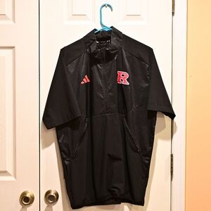 Adidas Rutgers Scarlet Knights Quarter-Zip Windbreaker S/S